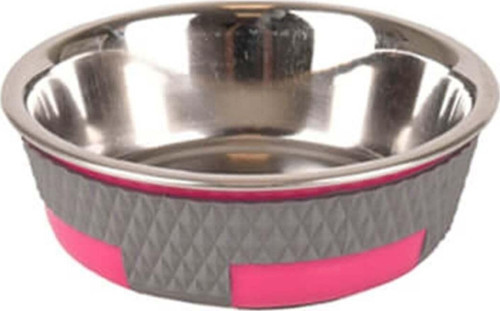Trimond Metal Mama Kabı Gri Pembe 850 ml 17 cm