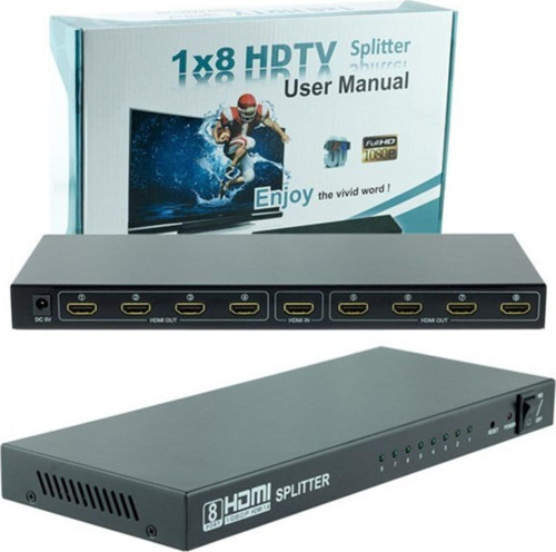 Digitürk Uyumlu 4k Ultra Hd 8li Hdmı Çoklayıcı 4k 8 Port Hdmi Splitter Sipliter