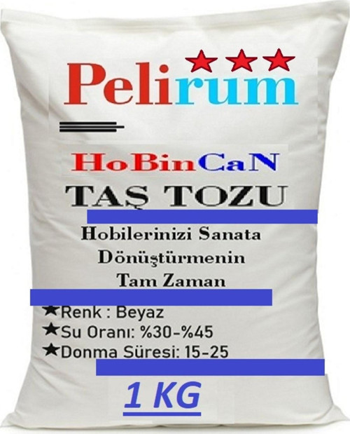 1 Kg Hızlı Donan Biblo Taş Tozu Güçlü Hobi Biblo Mumluk Vazo Kalıp Dökümü 1 Kg (%98 Baloncuksuz)