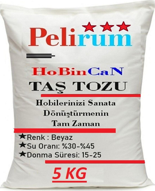 5 Kg Hızlı Donan Biblo Taş Tozu Güçlü Hobi Biblo Mumluk Vazo Kalıp Dökümü 5 Kg (%98 Baloncuksuz)