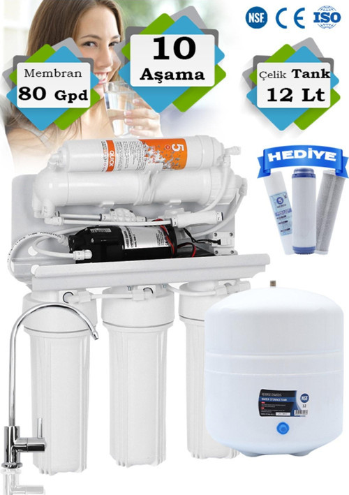 Dominar 10 Aşama Pompalı Metal Tank'lı Su Arıtma Cihazı