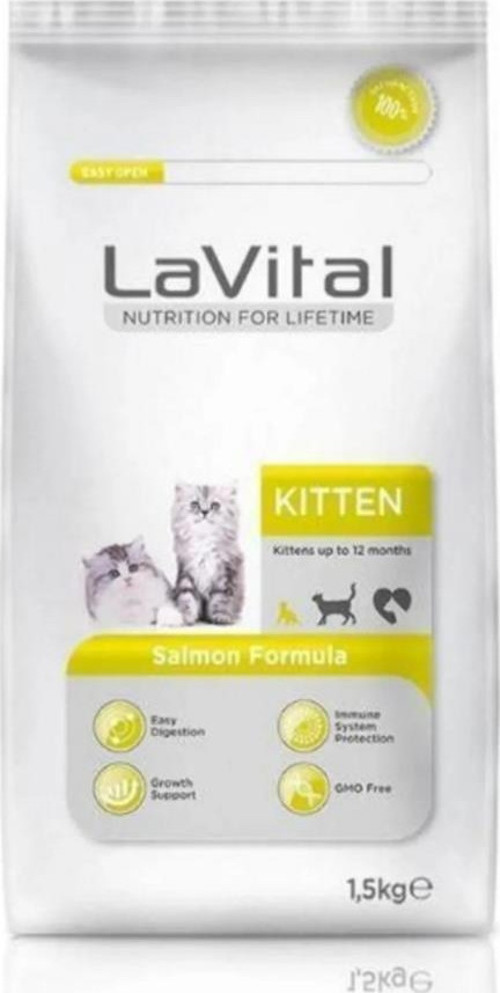 Somon Balıklı Yavru Kedi Maması 1,5 kg