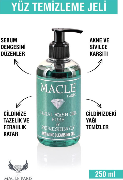 Akne Ve Sivilce Karşıtı Salisilik Asit Köpüren Yüz Temizleme Arındırıcı Ve Tazeleyici Jeli 250 ml