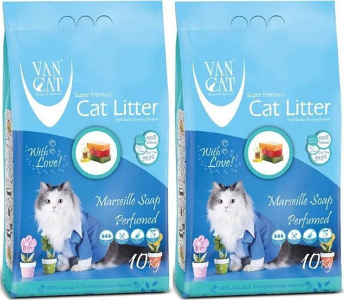 Marsilya Sabunlu İnce Taneli Kedi Kumu 10 Kg 2 Adet