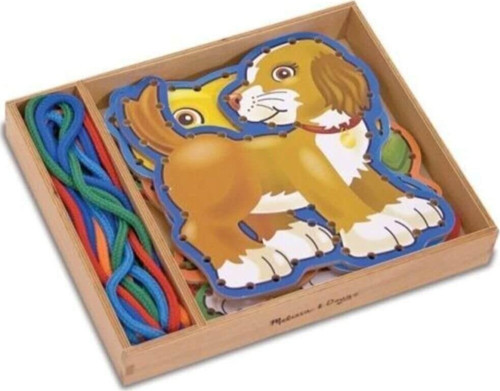 Melissa & Doug Evcil Hayvanlar Ahşap Ipe Dizme Oyunu /