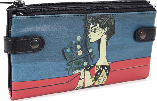 Picasso Tablo Baskılı Çıt Çıtlı Tasarım Cüzdan