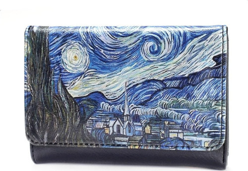 Van Gogh Starry Night Baskılı Cüzdan