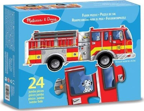 Melissa&doug Dev Yer Puzzle - Itfaiye Aracı (24 Parçalı Yapboz)