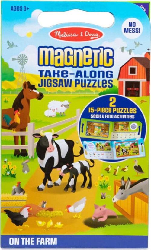 Mıknatıslı 2 Adet 15 Parçalı Yapboz Seti - Çiftlik Puzzle