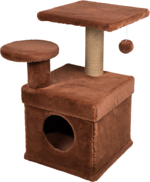 65x51x72 cm Kedi Oyun Evi ve Tırmalama Platformu Tarçın
