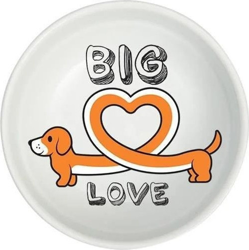 Natura Seramik Mama Kabı Dog Love 400 ml 15 cm