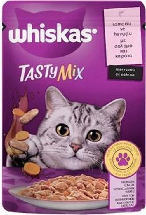 Tasty Mix Somonlu Ve Havuçlu Yaş Kedi Maması 85 Gr