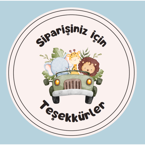 Siparişiniz İçin Teşekkürler sticker 100 Adet