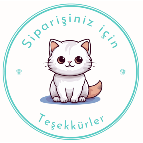 Siparişiniz İçin Teşekkürler Kedi 100 Adet