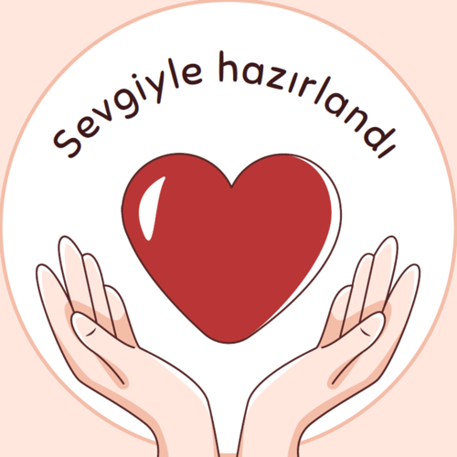 Sevgiyle Hazırlandı Sticker 100 adet