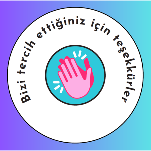 Bizi Tercih Ettiğiniz İçin Teşekkürler Alkış 100 adet