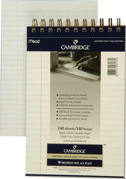 A5 Fildişi 140 yaprak Çizgili 143890 Cambridge