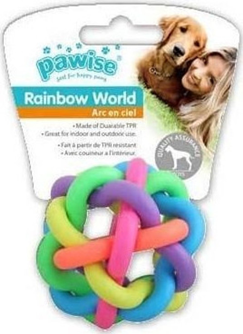 Rainbow World Örgü Top 7.5 cm Köpek Oyuncak