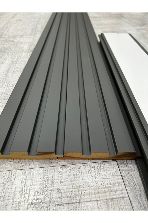 Dupa Duvar Panelleri Dekoratif Pvc Kaplama 4 Adet Lb- Soft Touch Fırtına Gri Lb3771