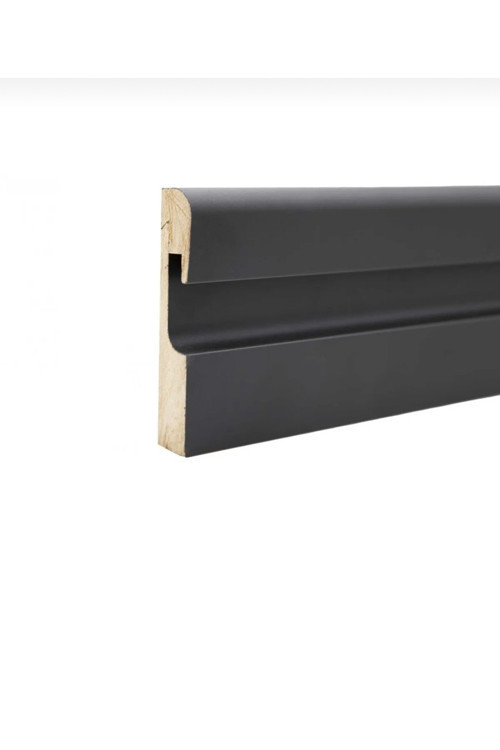 Yalı Serisi 10 Mt Antrasit Led Kanallı Süpürgelik 12 Cm Pvc