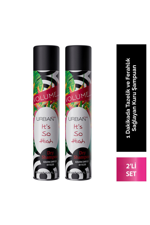 Tropik Kokulu Hacimlendirici Kuru Şampuan Seti 2x200ml- Vegan - Uv Korumalı