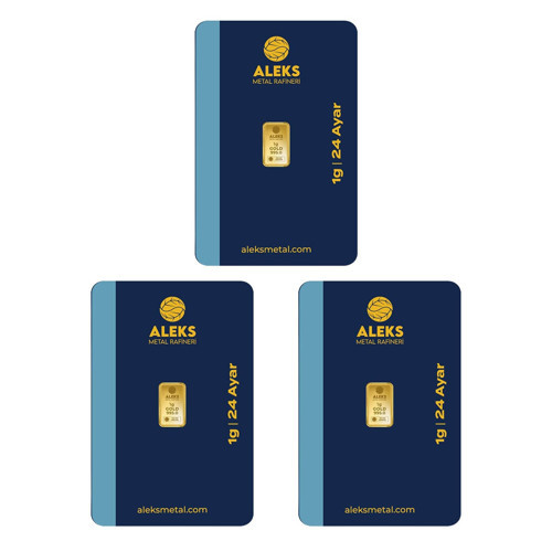24 Ayar 3 Adet 1 Gram 995 AMR Külçe Altın