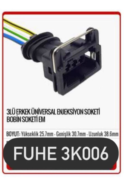 Fhe 3K006 Fıat/Peugeot/Renault/Vw 3 Lü Üniversal Enj. Soketi (Fıat) Bobin Soketi Em (Clıo)