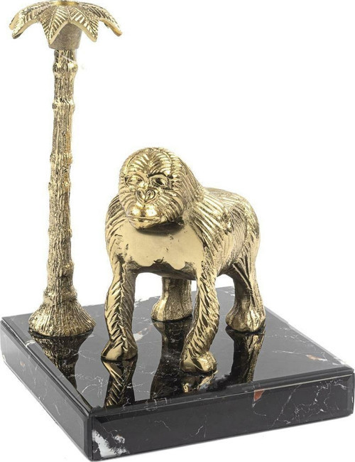 Gold Siyah Şempanze Obje Mumluk 22x22x32cm