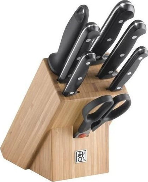 349310030 8 Parça Blok Bıçak Seti - Bambu Bloklu