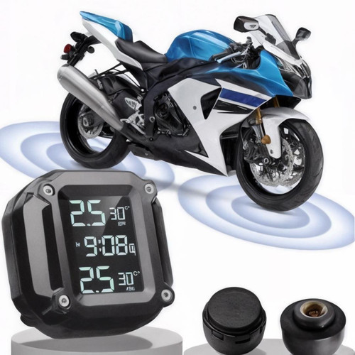 Pm-28656 Motosiklet Kablosuz Lastik Basınç Hava ve Sıcaklık İzleme Sistemi Cihazı TPMS