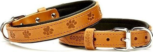 Comfort Deri Pati Desenli Köpek Boyun Tasması Small Camel 2x30-35 Cm