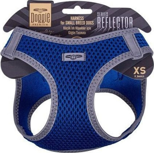 Havalı Dokuma Reflektör Küçük Irk Köpek Göğüs Tasması Xsmall Mavi 30-34 Cm