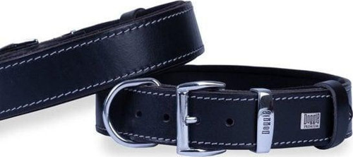 Konfor Deri Köpek Boyun Tasması Medium Siyah 3.5x52 60 Cm