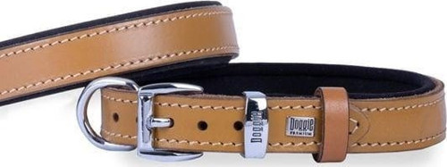 Konfor Deri Köpek Boyun Tasması Small Camel 2x30-35 Cm