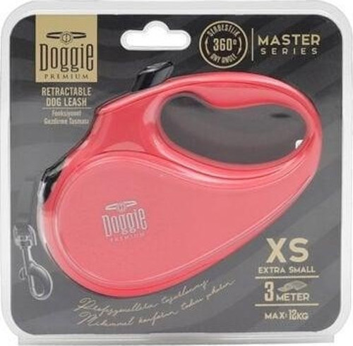 Master Otomatik Köpek Uzatma Tasması Xsmall Pembe 12 Kg 3 Mt