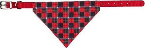 Bandanalı Köpek Boyun Tasması Kırmızı Medium 20 Mm 37-47 Cm