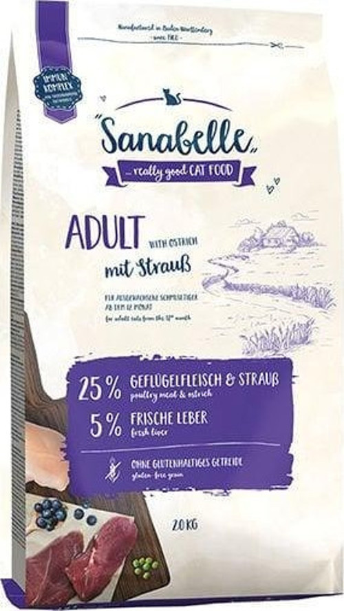 Ostrict Adult Tahılsız Deve Kuşu Etli Yetişkin Kedi Maması 2 Kg