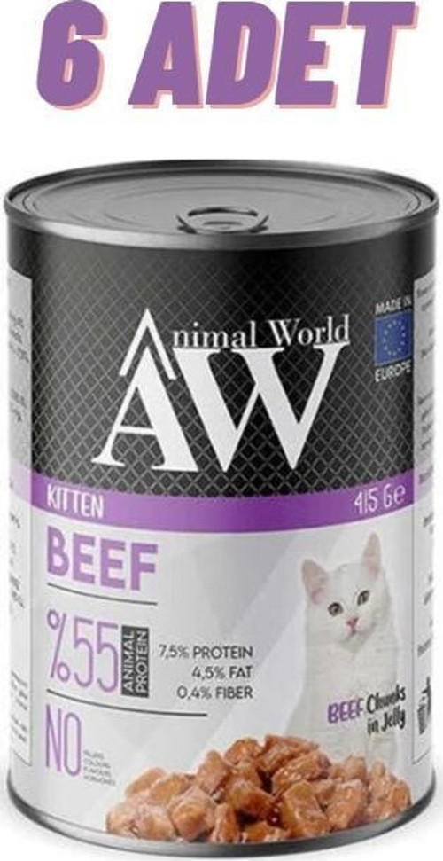 Kitten Beef Jelly Yavru Kedi Konservesi 6x415 Gr
