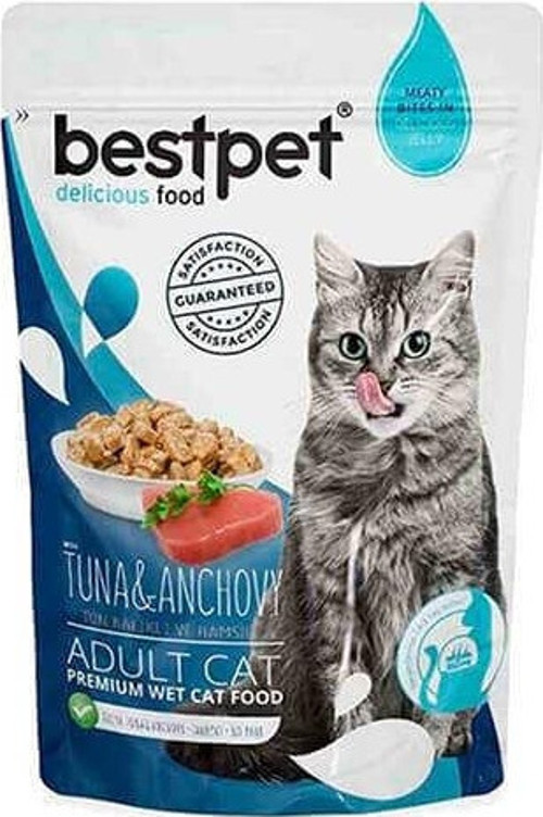 Tunalı ve Hamsili Kedi Pouch Konservesi 85 Gr - KONG