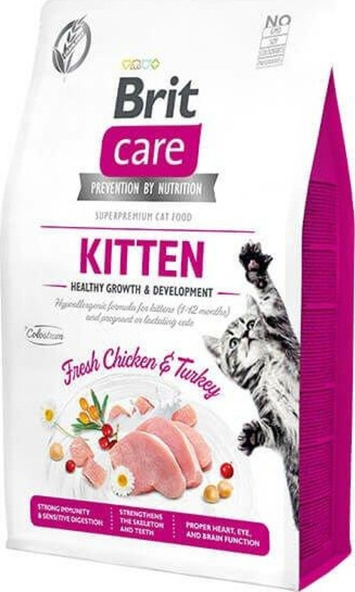 Hipoalerjenik Kitten Tahılsız Tavuk ve Hindili Yavru Kedi Maması 2 Kg
