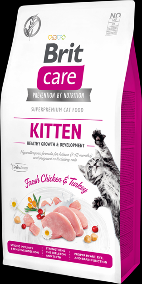 Hypo_Allergenic Sağlıklı Büyüme için Tavuklu ve Hindili Tahılsız Yavru Kedi Maması 7 kg