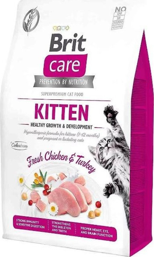 Hypo-Allergenic Kitten Tavuklu Ve Hindili Tahılsız Yavru Kedi Maması 7 kg