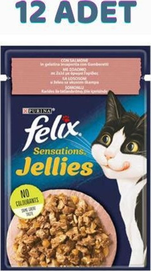 Sensations Somonlu Karidesli Jel Pouch Kedi 12x85 Gr