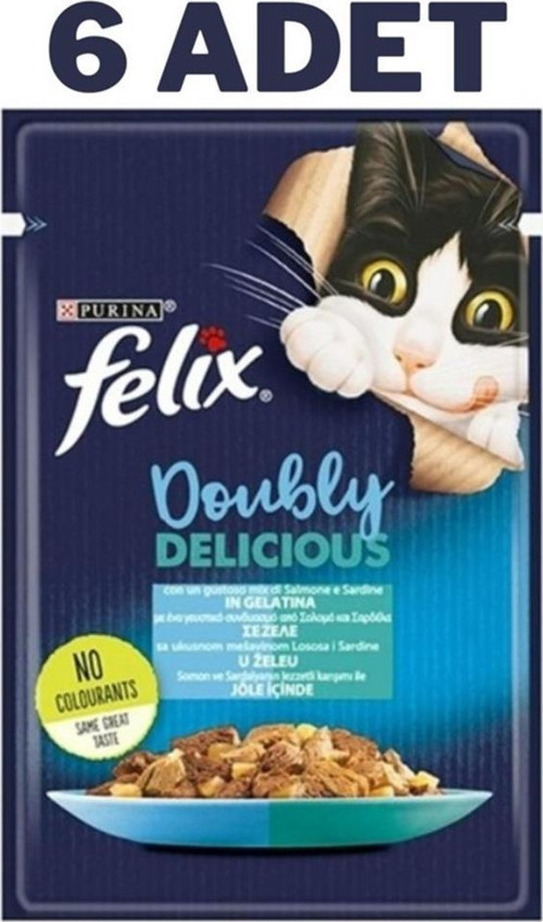 Somonlu & Sardalyalı Yetişkin Kedi Konservesi 6x85 Gr