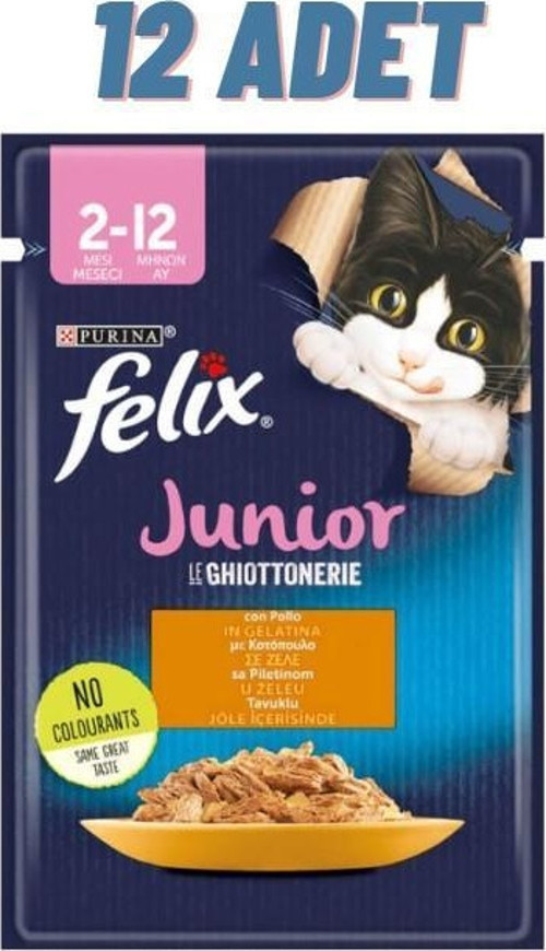 Tavuklu Junior Yavru Kedi Konservesi Pouch 12x85 Gr