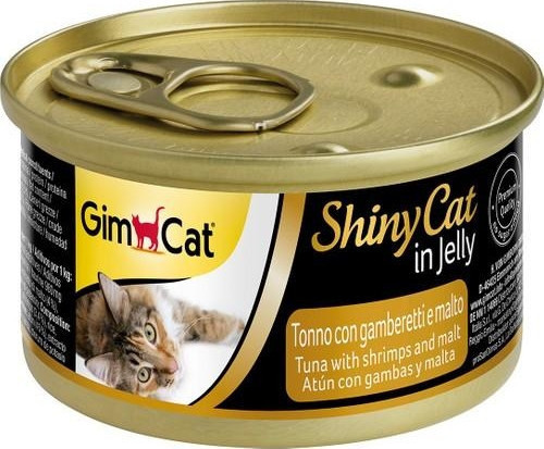 Shinycat Jel İçinde Ton Balık Karides ve Malt Özlü Konserve 70 Gr