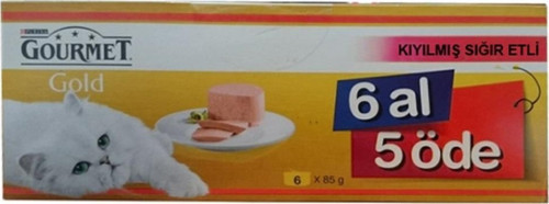 Gold Kıyılmış Sığır Etli 85 Gr 6 Al 5 Öde