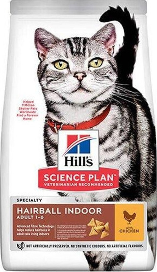 Hills Hairball İndoor Tavuklu Tüy Yumağı Önleyici Kedi Maması 1.5 Kg