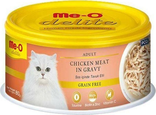 Delite Tavuk Etli Tahılsız Yetişkin Kedi Konservesi 80 Gr