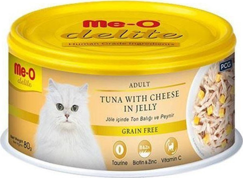 Delite Ton Balıklı Ve Peynirli Tahılsız Yetişkin Kedi Konservesi 80 Gr